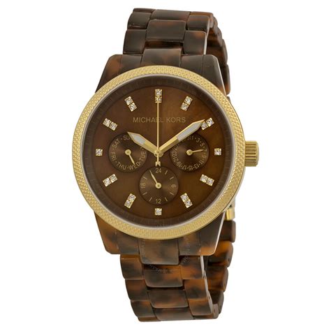 Michael Kors Jet Set Tortoise Shell Ladies Watch MK5038